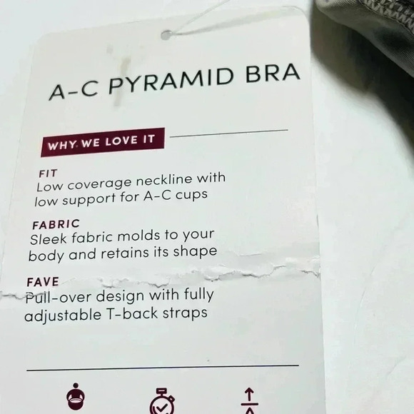 ATHLETA WOMEN’S LOW IMPACT SPORTS BRA•SIZE S (For A-C Cups)•LIGHT GREY• NWT• - Picture 3 of 10